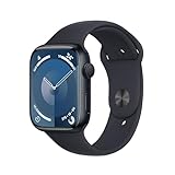 Apple Watch Series 9 (GPS, 45MM) - Aluminiumgehäuse Mitternacht mit Sportarmband Mitternacht, M/L (Generalüberholt)