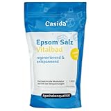 Epsom Salz Vitalbad - Magnesium zum Baden - 1000 g - Original Epsom Salz - Ideal für Voll- und Fußbäder - Epsom Salz aus der Apotheke